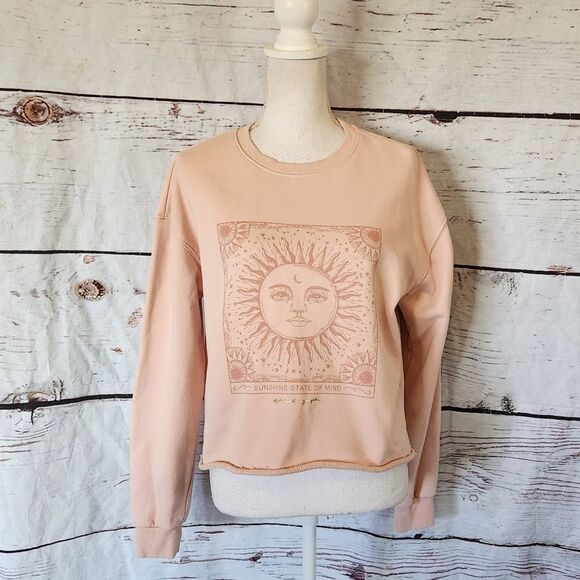 Spiritual Gangster Tops - Spiritual Gangster Sunshine Graphic Sweatshirt Size Medium